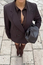 THE MAXI CLUTCH - espresso